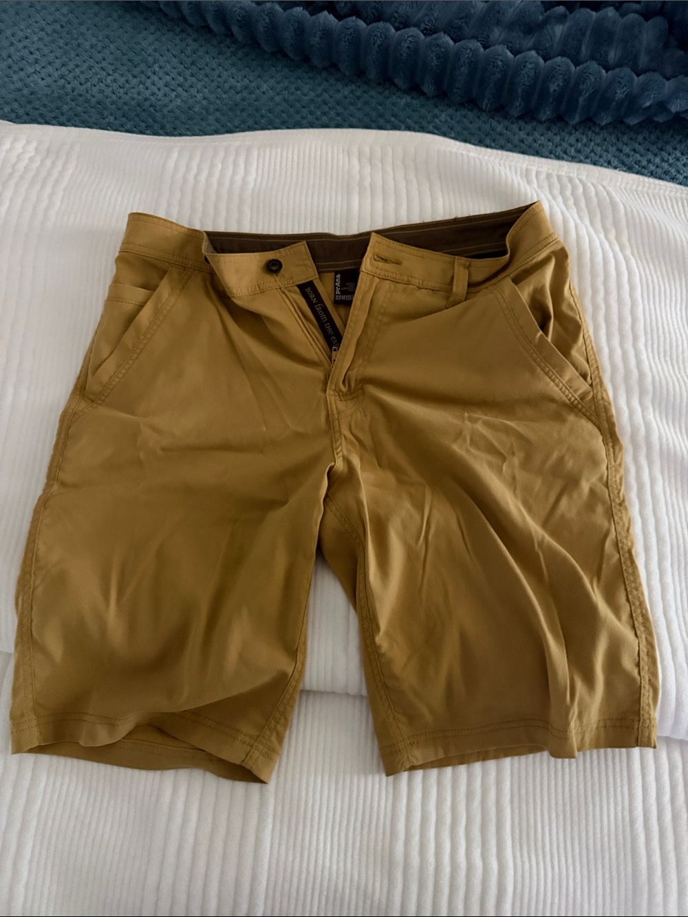 Prana Men's Chino-Style Casual Shorts  more of a mustard tint